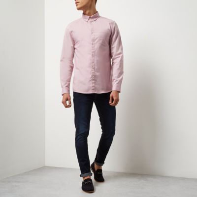 Dusty pink casual Oxford shirt